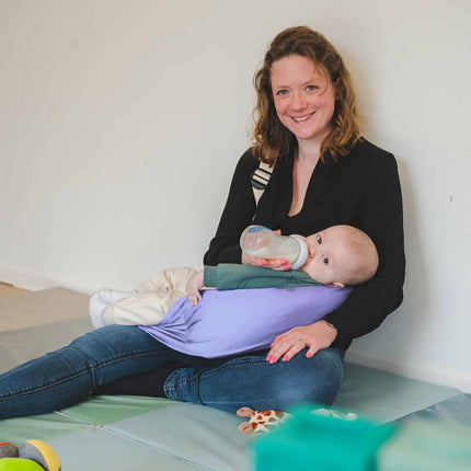 Coussin d'allaitement ergonomique professionnel · Mauve